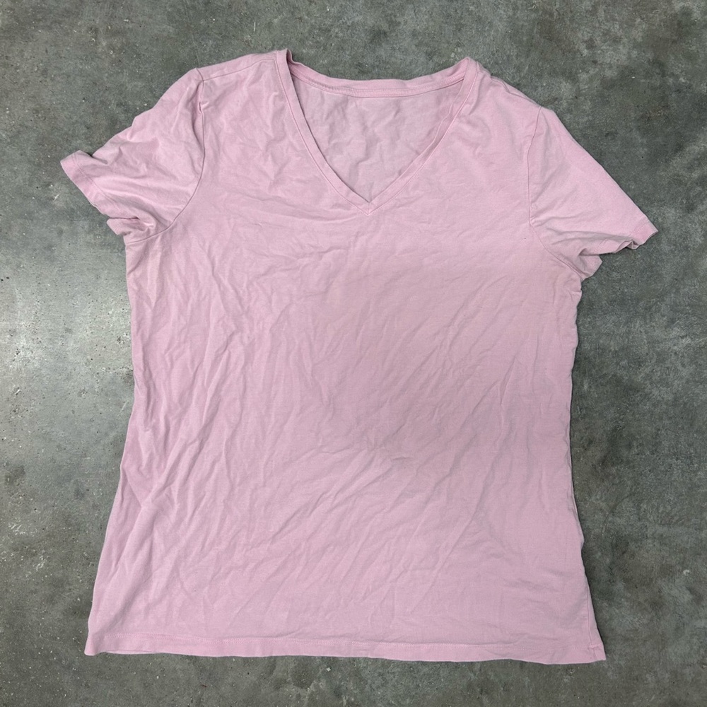 Women's Pink V-Neck Top